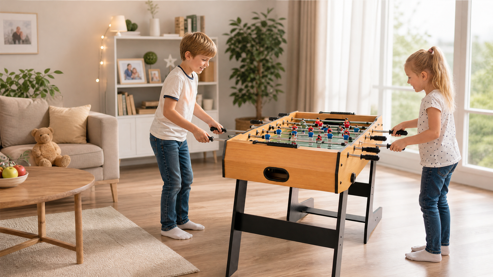 Klappbarer Tischkicker für Zuhause: Größe, Ausstattung und Vorteile