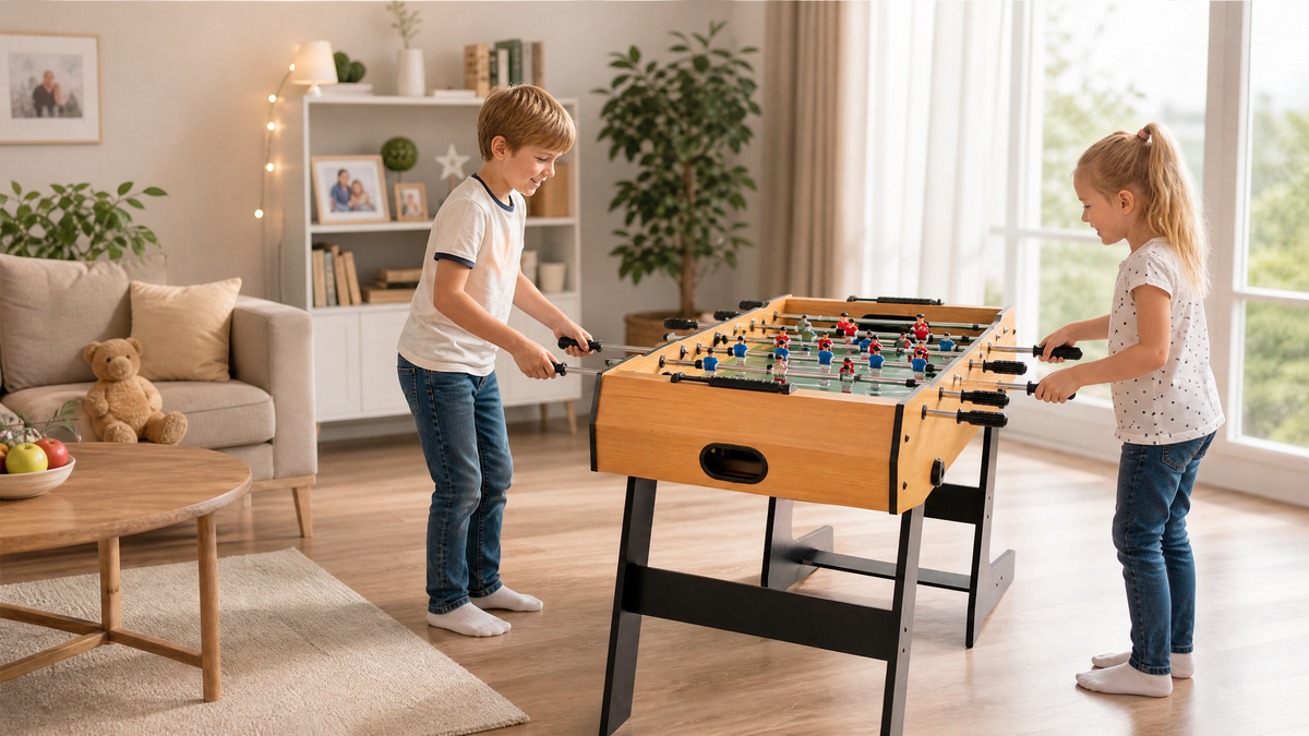 Klappbarer Tischkicker für Zuhause: Größe, Ausstattung und Vorteile