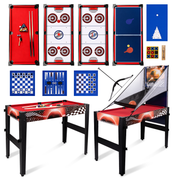 Hyner 14-in-1 Multifunktionstisch 122cm – Billard, Tischtennis, Air Hockey, Schach & mehr