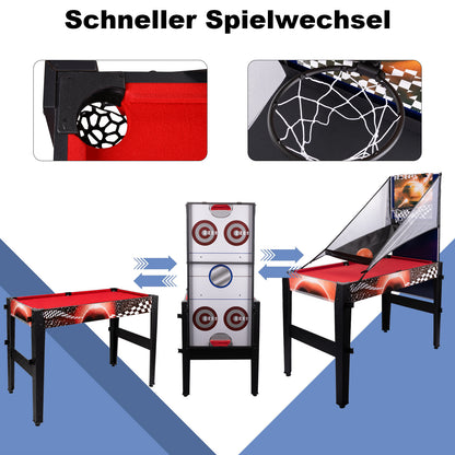 Hyner 14-in-1 Multifunktionstisch 122cm – Billard, Tischtennis, Air Hockey, Schach & mehr