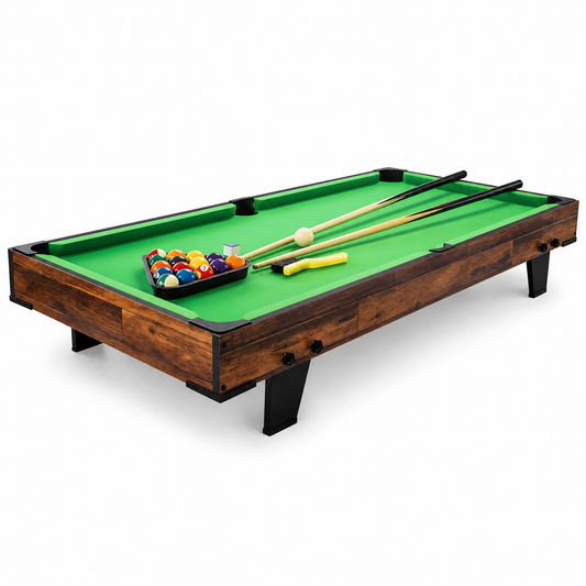 Billardtisch 120cm, Mini Pool Tisch mit Zubehör, Snooker Indoor,Hochwertige Holzwerkstoffe, leicht & mobil, platzsparendes Design, einfache Montage, ideal für Erwachsene & Familie