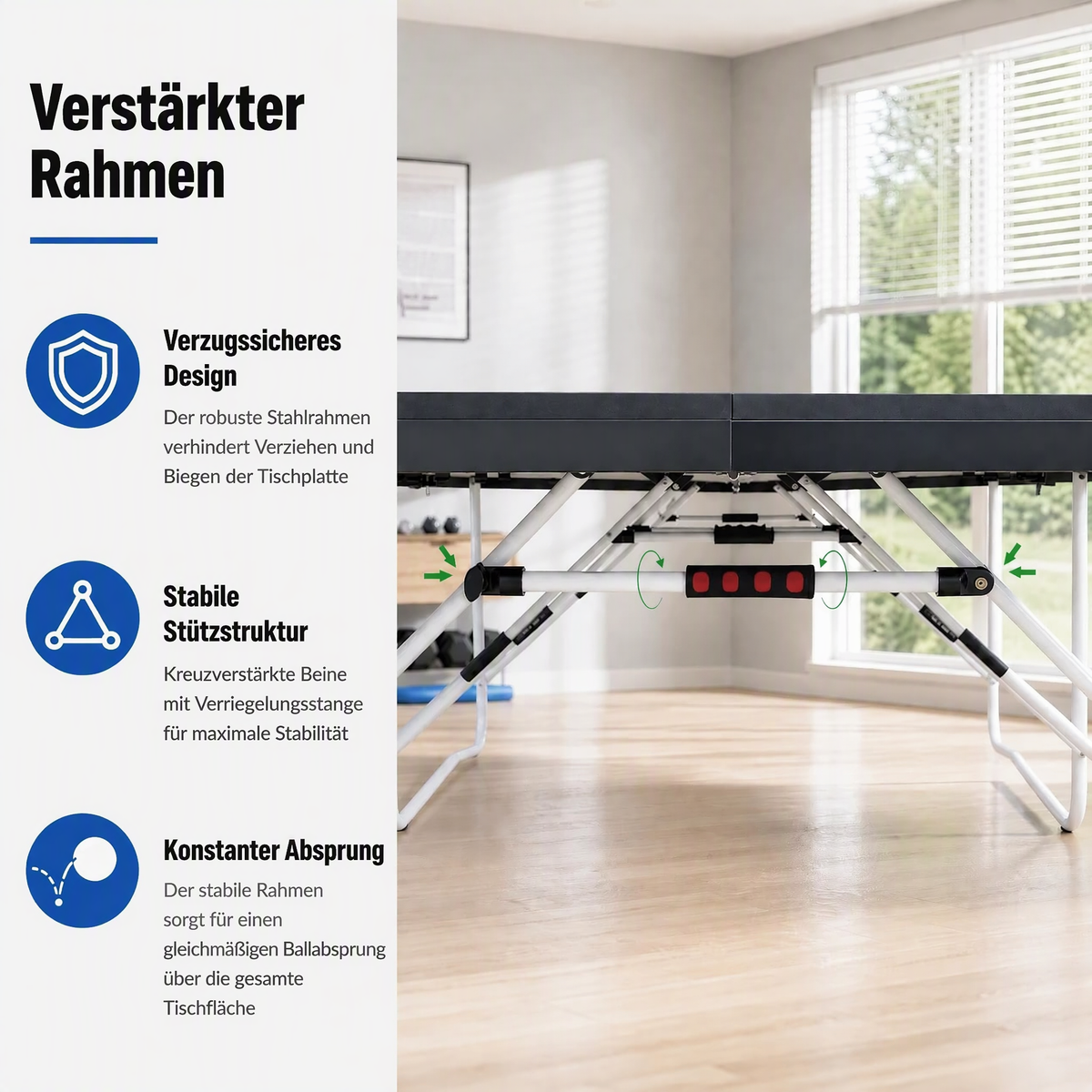 Hyner Tischtennisplatte 274cm – Klappbar & Tragbar mit Netzset – Schneller Aufbau – Indoor & Outdoor