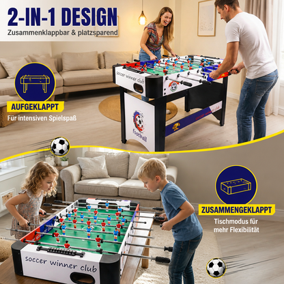 Hyner Tischfußball 121cm – Flexibel mit & ohne Beine für Boden & Tisch