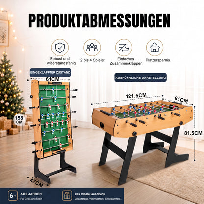 Mesa de futbolín plegable Hyner, accesorios completos: para adultos, niños y toda la familia