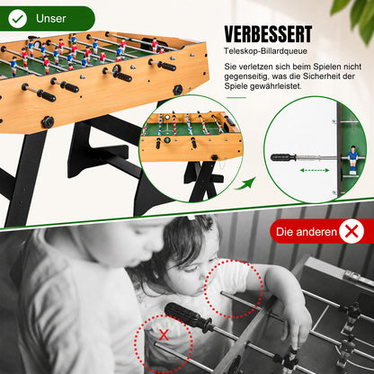 Mesa de futbolín plegable Hyner, accesorios completos: para adultos, niños y toda la familia